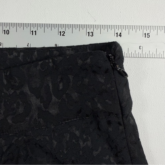 Free People Black Textured Jacquard High Rise Wide Leg Pants Size 12 Whimsigoth - Picture 5 of 10